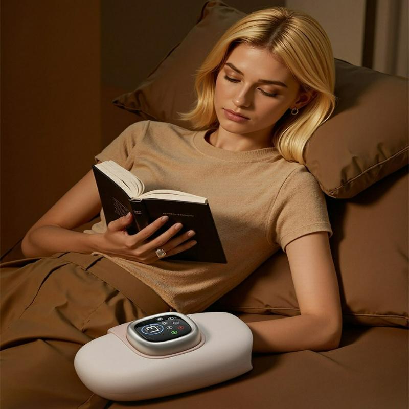 Electric Hand Massager Light Therapy Air Pressure Wrist Shiatsu Kneading Finger Acupoint Warm Hand Massage Device Spa Care