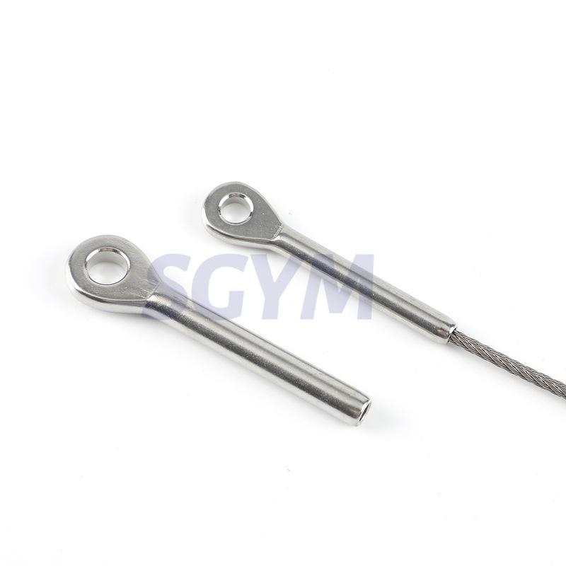 

12pcs Swage Eye Terminal T316 Stainless Steel Wire Rope Fitting For 2/3/4/5/6mm Cable Assemblie Tensioner Marine Hardware For 2mm wire