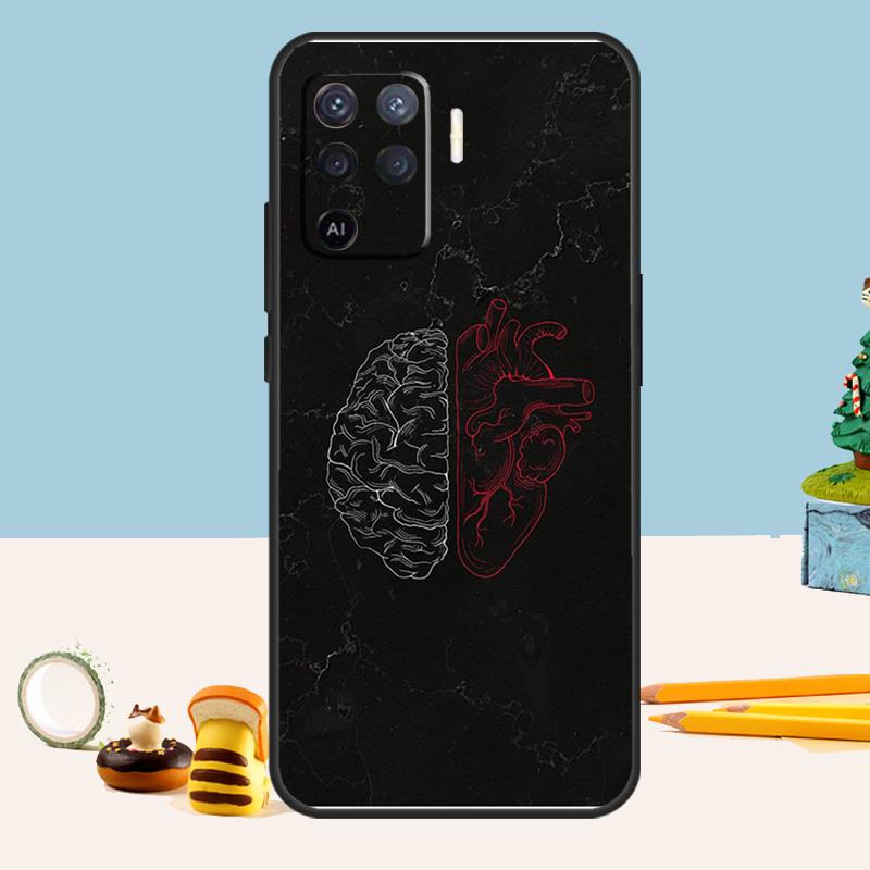 Brain Art Case For Oppo A80 A60 A40 A15 A16 A17 A57 A94 A74 A54 A76 A96 A18 A38 A58 A78 A98 A5 A6 Pro