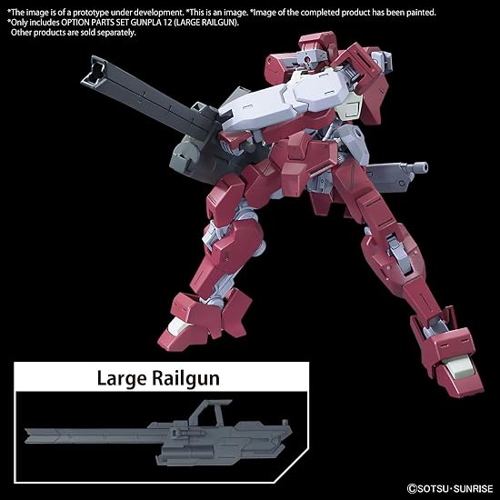 BANDAI SPIRITS Option Parts Set Gunpla 12 (Large Rail Gun) Color-coded Plastic Model