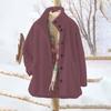 Women's Oversized Cardigan Sweatshirt With Button-Down Collar In Solid Color