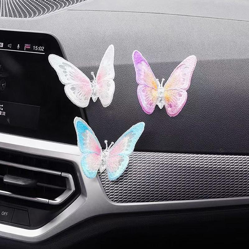 Moving Butterfly Car Dashboard Decor Auto Center Console Air Vent Decorative Ornament Car Interior Car Accessories