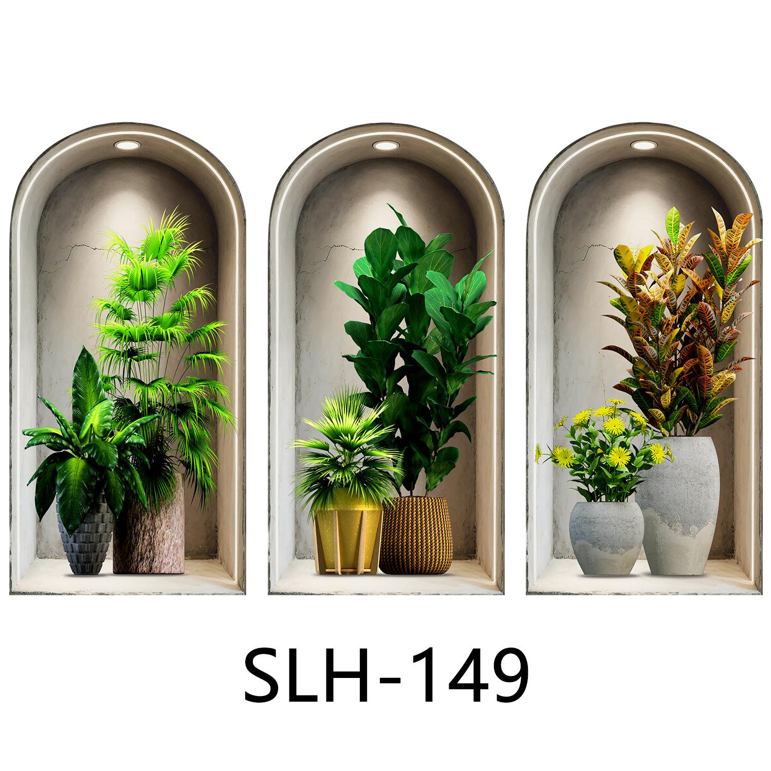 

Набор из 3 шт. Наклейки на стену с растениями и цветами Сделай сам Наклейки из стекла в виде короны для декора гостиной, спальни, свадьбы Самоклеящиеся наклейки на холодильник 40*80*3pcs