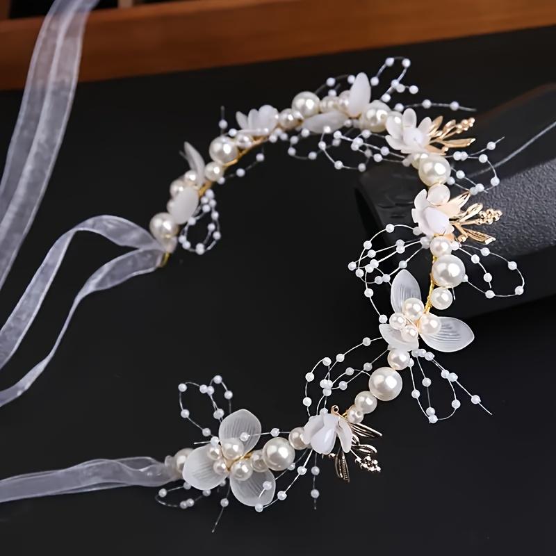 1pc Women's Elegant Floral Headpiece with Rhinestones & Zinc Alloy Fairy-Tale Design Wedding Bridal Hair Accessories