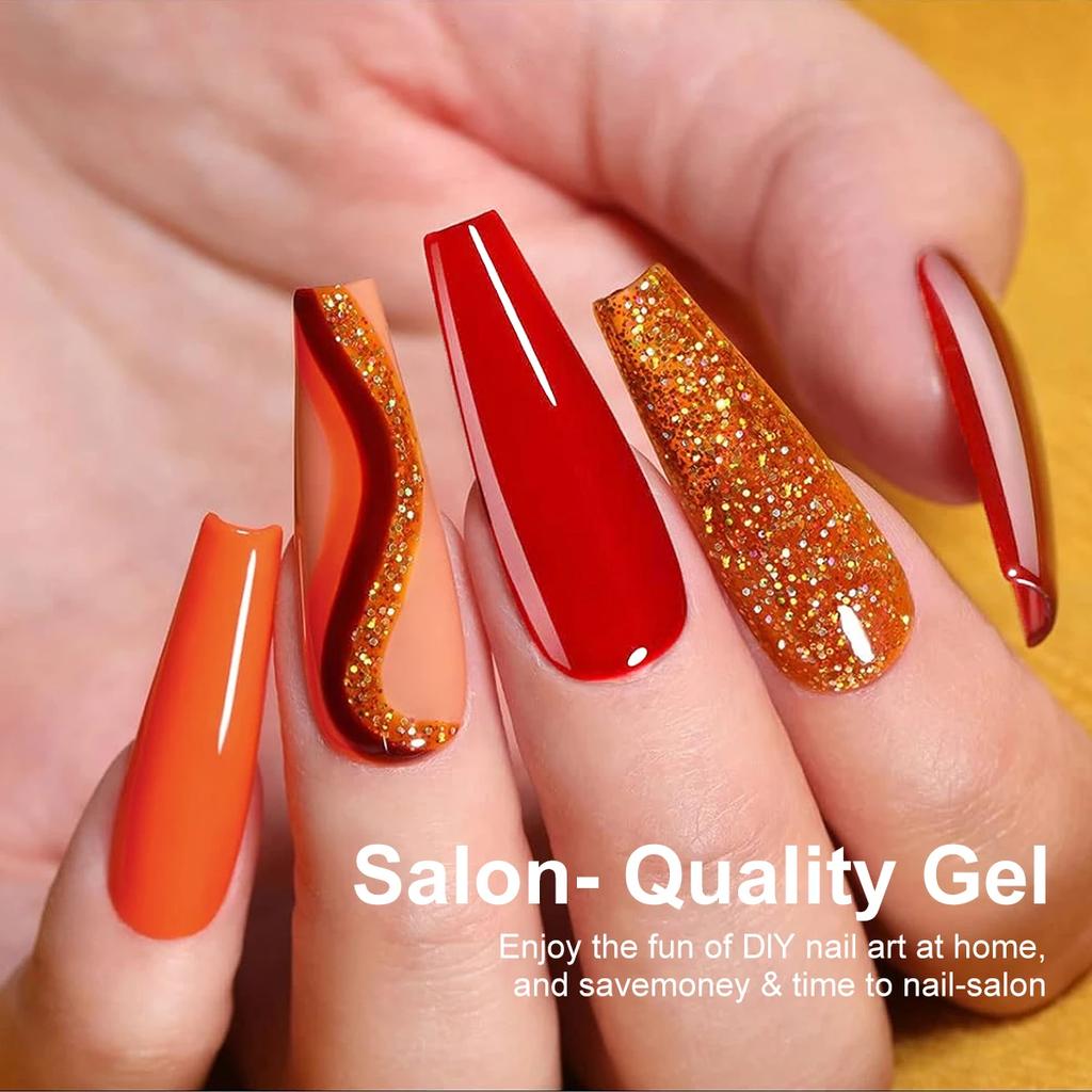 LIMEGIRL 6Pcs Gel Nail Polish Set Christmas UV Nail Polish Semi-Permanent Soak Off UV LED Varnish Nail Art Gel Kit