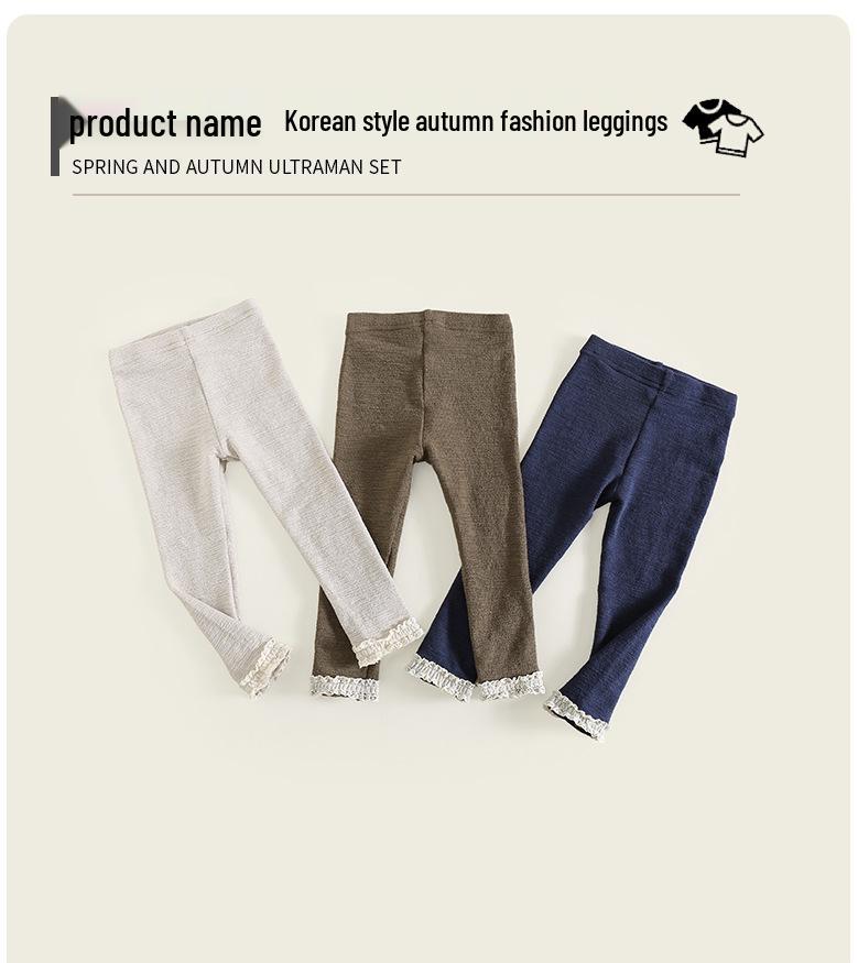Autumn 2025 Girls' Comfort Lace Leggings - Trendy and Skin-Friendly