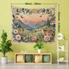 1pc Pastoral Style Floral Deer Landscape Natural Fresh Style Printed Tapestry Wall Hanging, Easy Artistic Bohemian Style Living Room Bedroom Home Deco