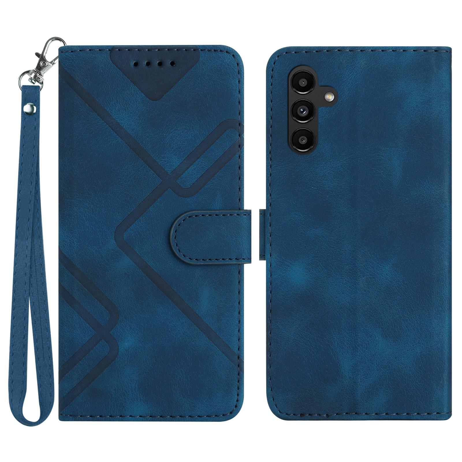 

YX0040 For Samsung Galaxy A05s 4G Case PU Leather Wallet Phone Cover Sapphire