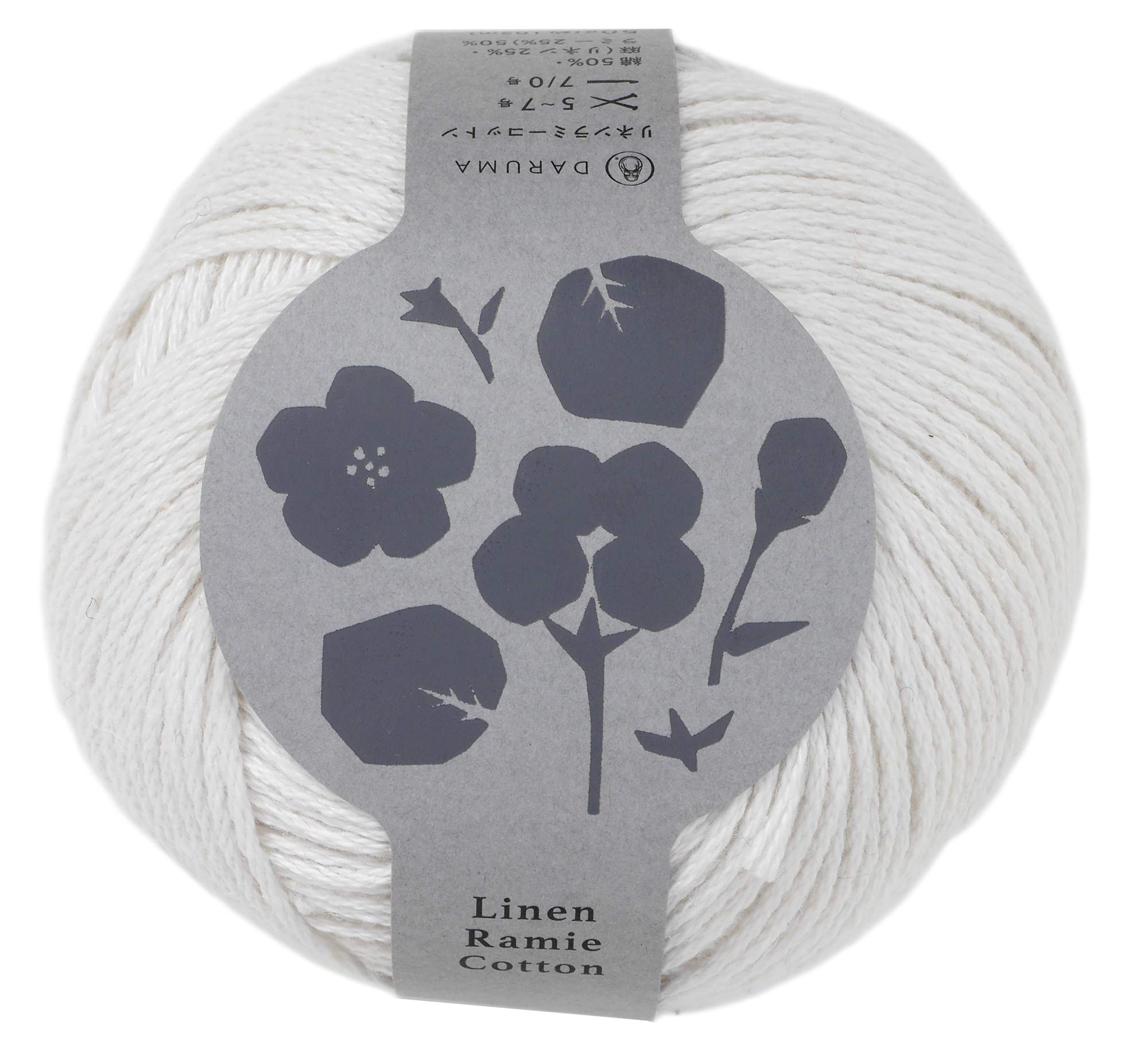 

Пряжа YOKOTA DARUMA Лен Рами Хлопок (Камвольная, Цв.1 Белый, 50 г / ок.. 102 м, Набор из 5 мотков, № 4180)