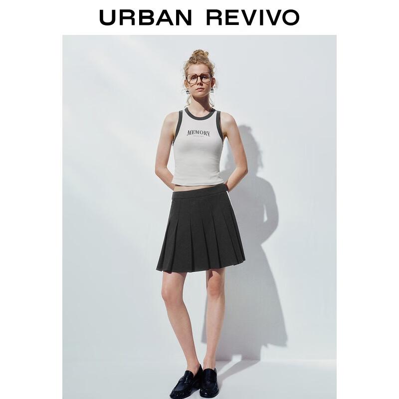 

UR Women s 2025 Autumn Grei Collection Pleated Mini Skirt L