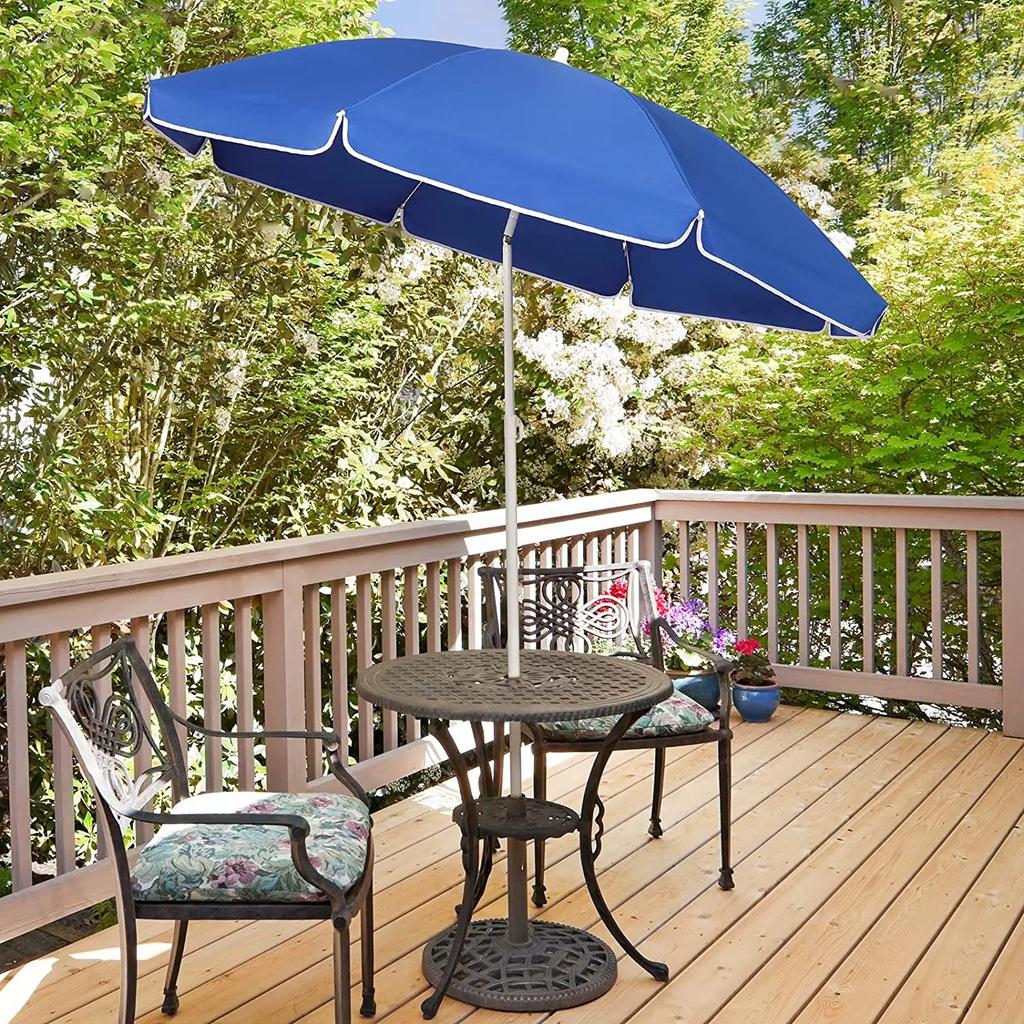 Faltbarer Garten-Strandsonnenschirm, doppelt faltbar, wasserdichtes Cover, XXL