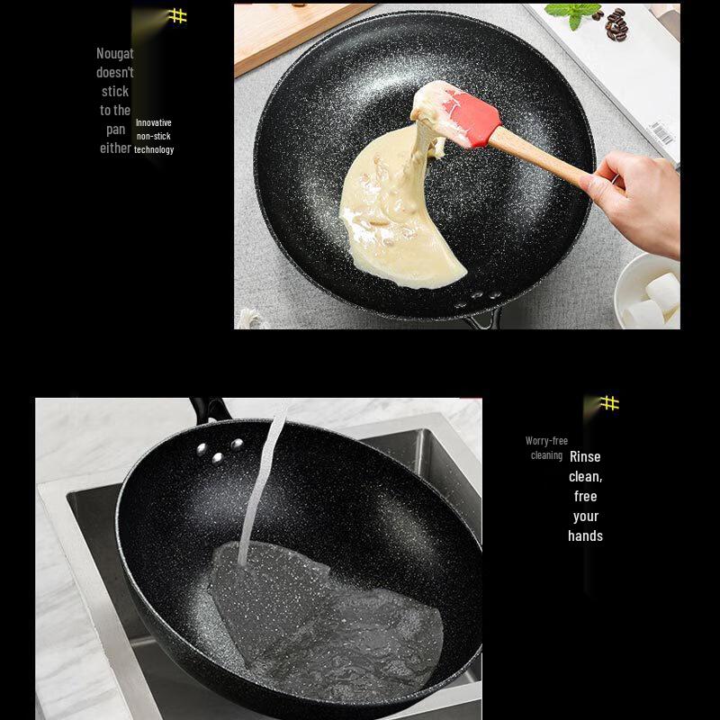 Wutuo Stickfreier Wok aus Maifanstein, mit Stickstoff behandelt