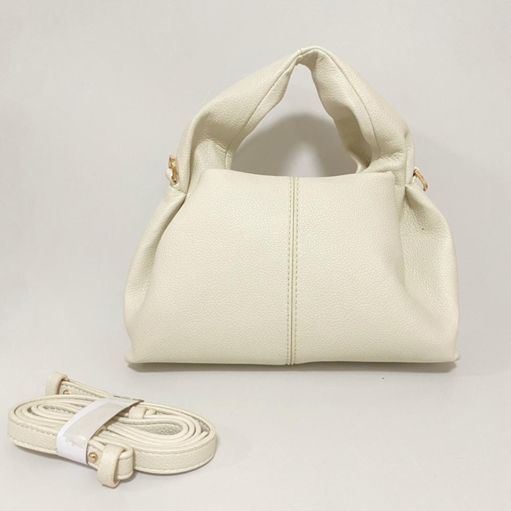POL Cloud Bag 2025 New French Ladies Dumpling Bag Black Retro Fashion Shoulder Bag Underarm Bag