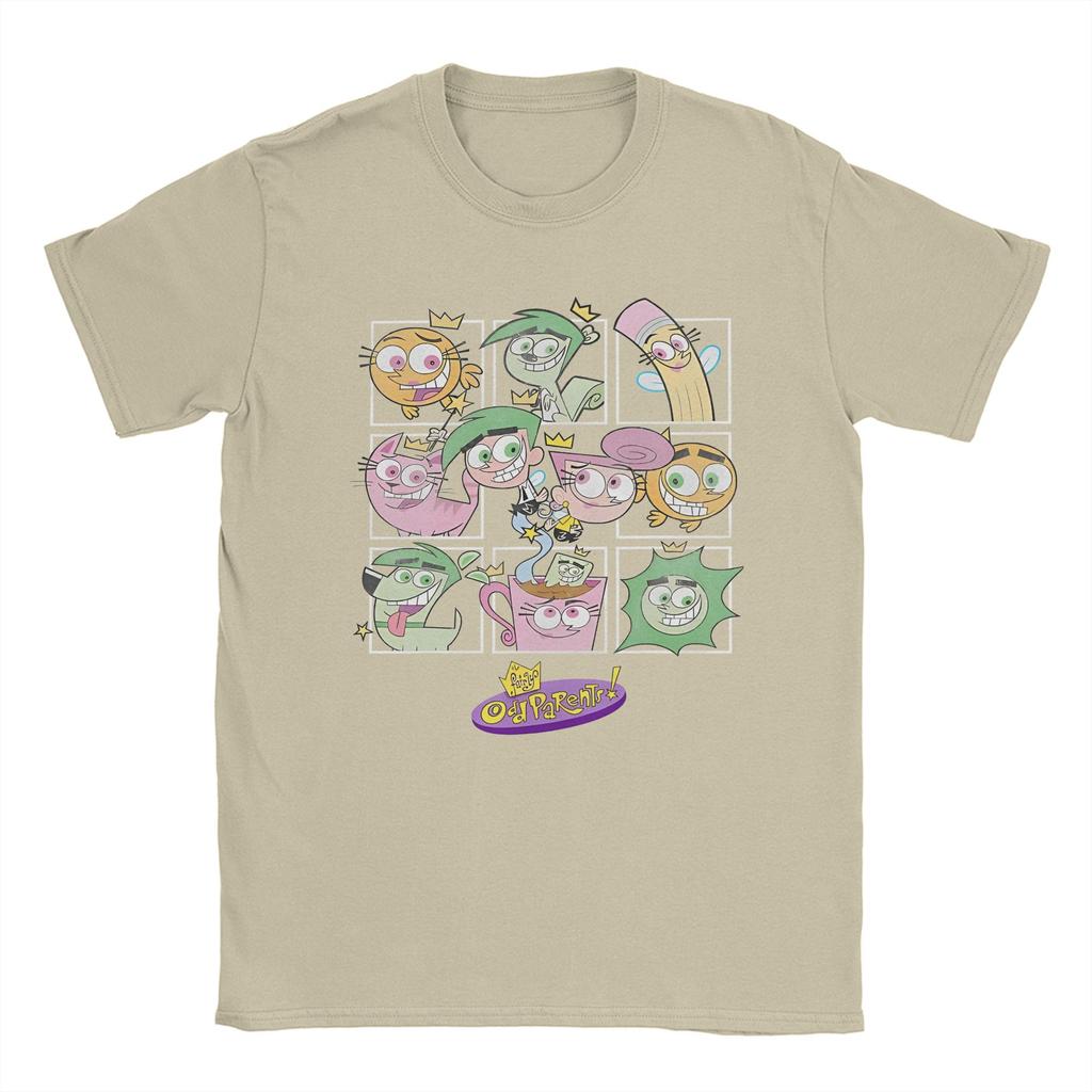 The Fairly Oddparents Vintage Bambini Film T-Shirt Uomo 100% Cotone Fantastica T-Shirt Cartone Animato Manica Corta Merchandising Taglia Larga