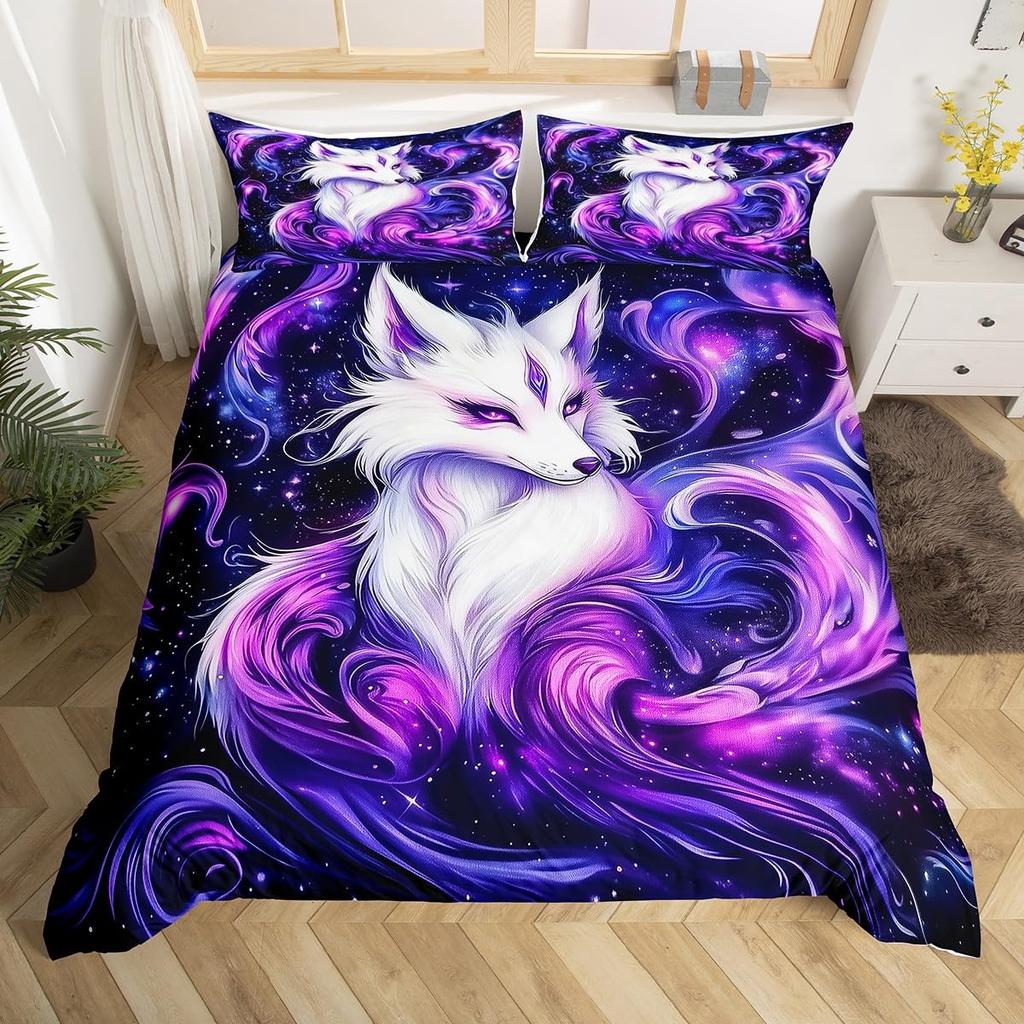 Feelyou Peacock Duvet Cover Twin Size Kids Peacock Feathers Design Floral Comforter Cover Set for Boys Girls Teens Animal Theme Bedding Set