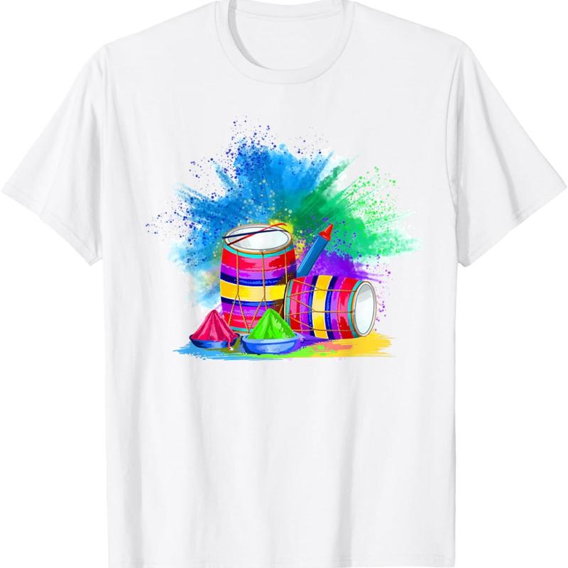 Happy Holi Festival Couleurs Inde Hindu Enfants Femmes T-shirt S разноцветный