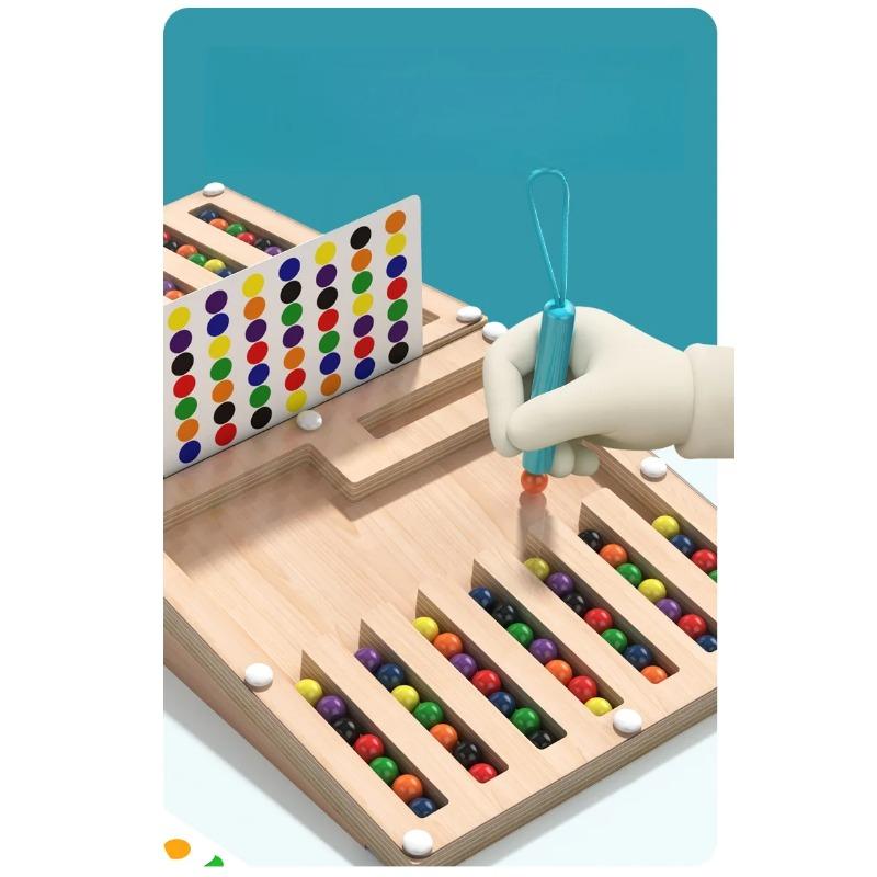Wooden Battle Magnetic Shape Matching Maze Board Montessori Geometry Color Cognition Education Toy Color Matching EarlyEducation
