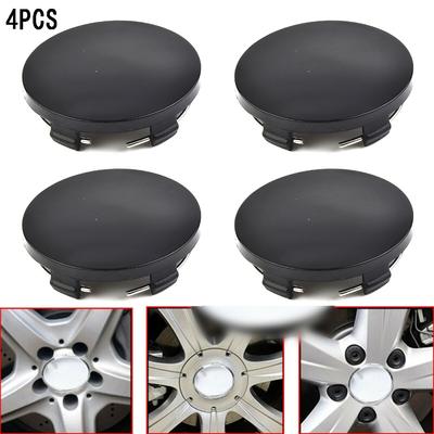 4 Stück 60mm Neu ABS Schwarz Silber Universal Auto Fahrzeug Radnabe Mittelkappe Abdeckung Autoteile Und Zubehör