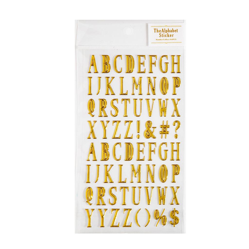 1pcs/1lot Kawaii Scrapbook Stickers  Numbers in English Junk Journal Gold Planner Stationery Sticker Planner Decorative