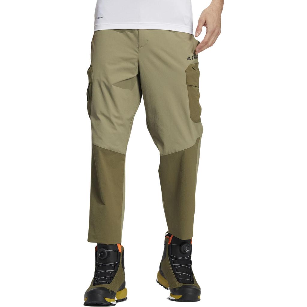 Adidas Logo Print Mid-Rise Straight-Leg Sports Pants Men Pants Green HN2054