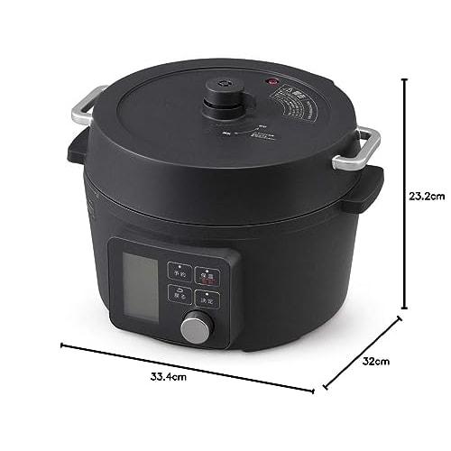 Iris Ohyama Electric Pressure Cooker, 7-in-1 Function, Includes 80 Recipe Book, Time-Saving, Easy Cooking, 4.0L, Black, KPC-MA4-B