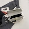 New fashionable solid color cross pattern portable shoulder oblique span trendy women's bag