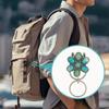 Turquoise Colored Flower Bag Clip Keychain, Backpack, Wallet Accessories