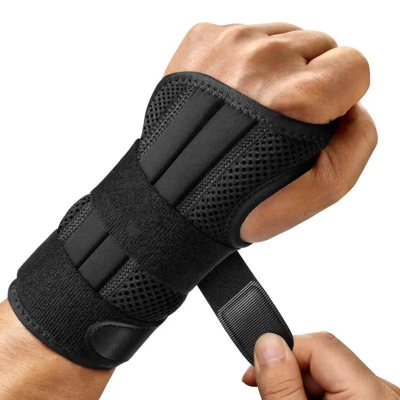 

Wrist Stabilizer Brace For Carpal Tunnel Wrist Support Splint With 3 Stays Adjustable Wrist Protector Tendonitis Arthritis Pain L