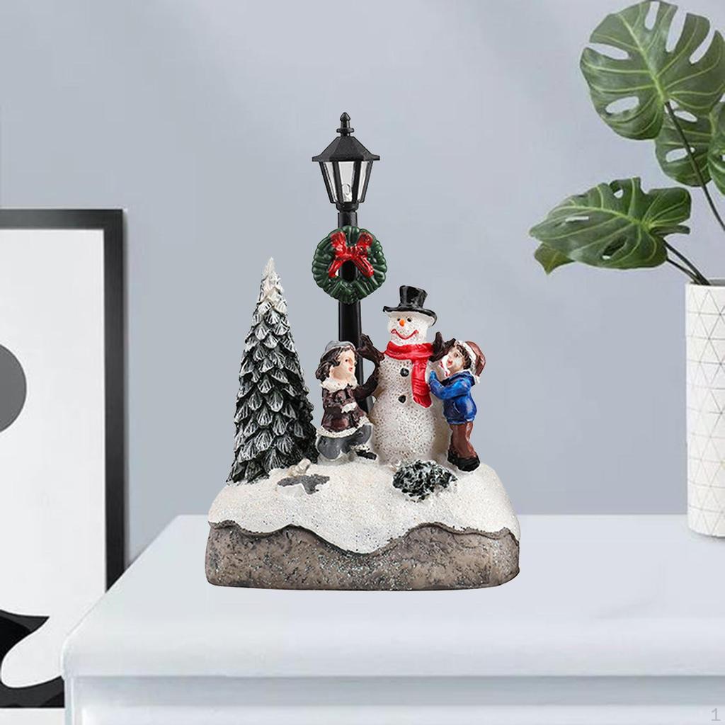 Sets Weihnachtsbaum drinnen und draußen Szene Dorfhäuser Dekoration