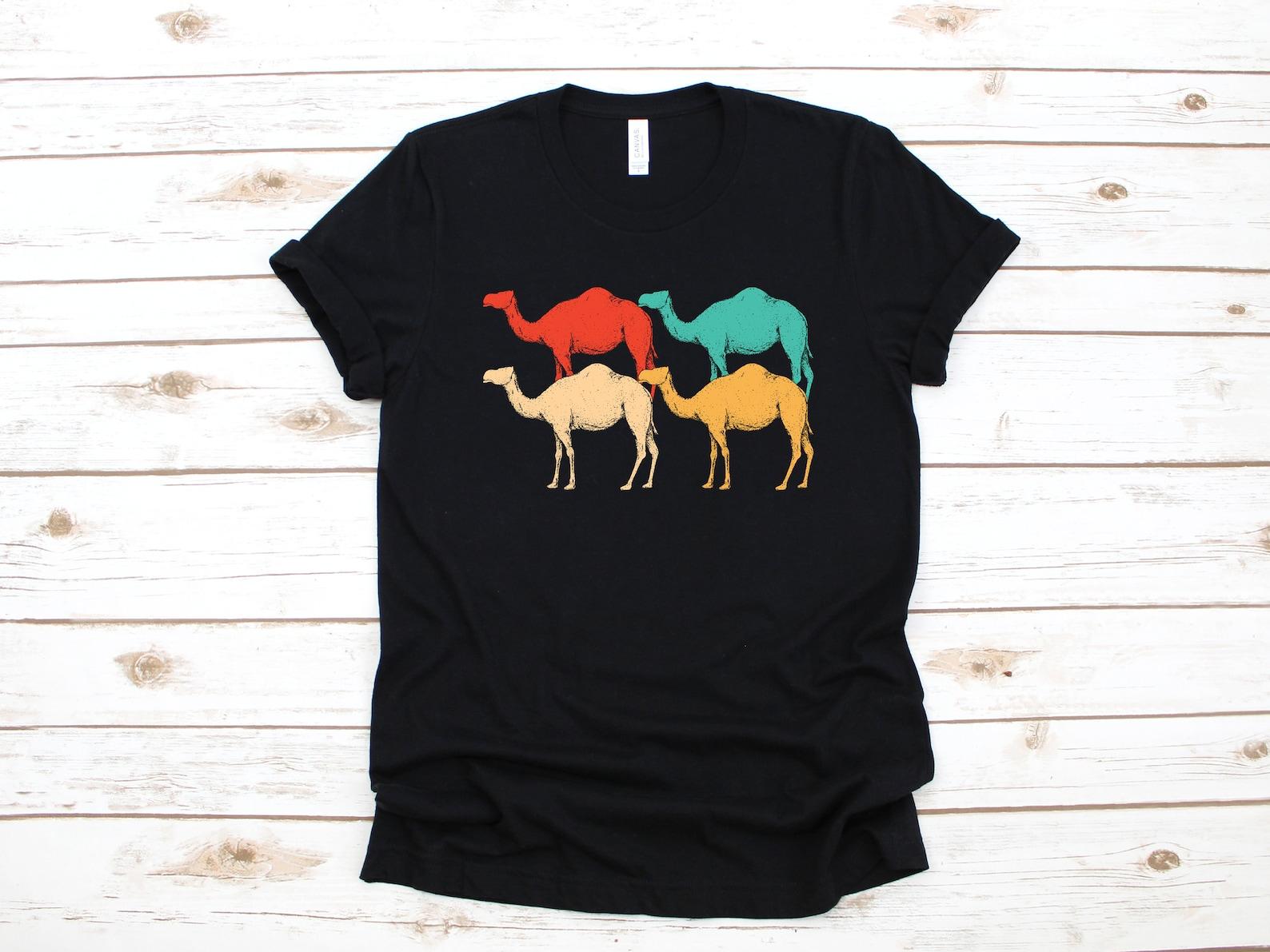 Camel Shirt, Retro Camel T-Shirt, Camels Tank Top, Zoo T-shirt, T-shirt,T-shirt, Cute Camel Kids Tee M