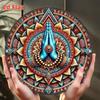 Tin Art Painting Metal Wall Decor 20x20cm Handmade Craft Home Decorative Plate