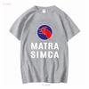 Matra Simca 1973 Logo Americano Divertente Maglietta in Cotone Taglia S 5xl Vintage Lavata Elegante Top Per l'Uso Quotidiano Grafica Streetwear