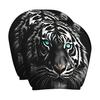 Protective Covers for Car Seats 2PCS Universal Knitting Headrest Cover, Dog/Cat/Tiger/Monkey Fit Auto Accessories Printed, Breathable Stretch Vehicle