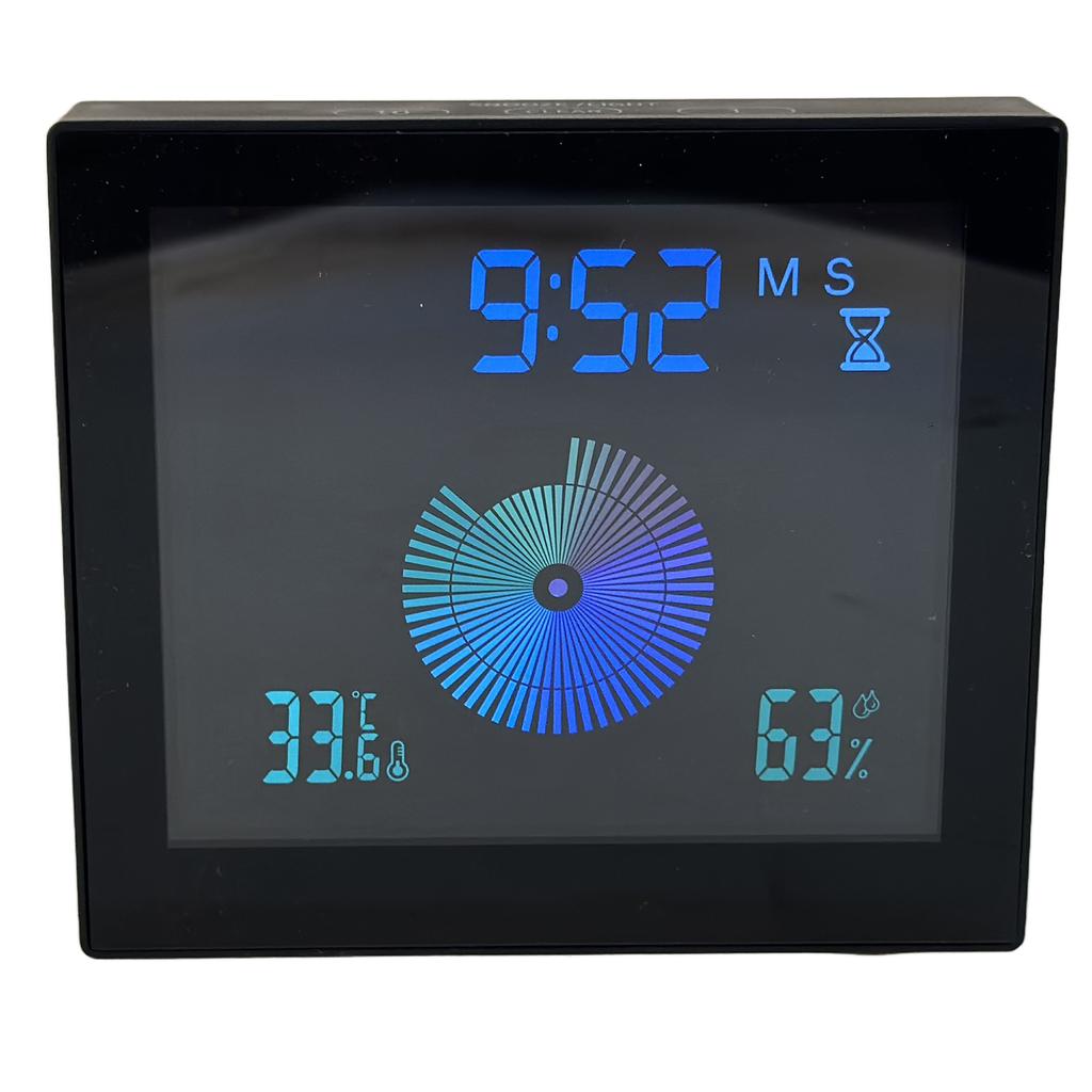 5in Wall Shower Clock Digital Timer Alarm Temperature Humidity Display Waterproof for Home Bathroom