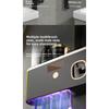 5-Schlitz Smart Zahnbürsten-Sanitizer mit automatischem Zahnpasta-Spender, langlebigem Kunststoff, USB-wiederaufladbarer Batterie, moderner Badezimmer-Organizer