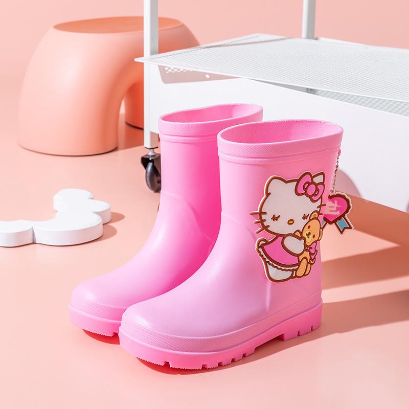 

Spring Kuromi Children s High Tube Cartoon Non-Slip Rain Boots for Older Kids and Elementary School Students 37-38Large Size for Older