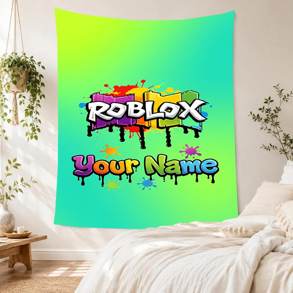 Roblox Customize Your Name Tapestry Cozy Personalized Tapestry Easy to Hang Suitable for Studio Apartment Ideal for All Seasons
