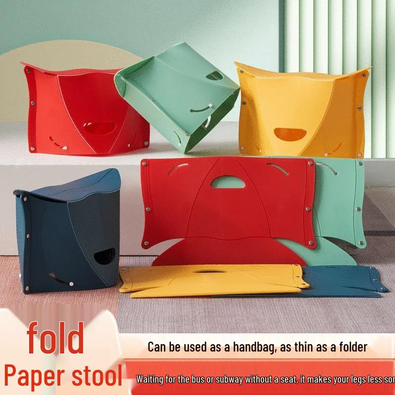 Portable Folding Plastic Stool for Travel and Outdoor Use