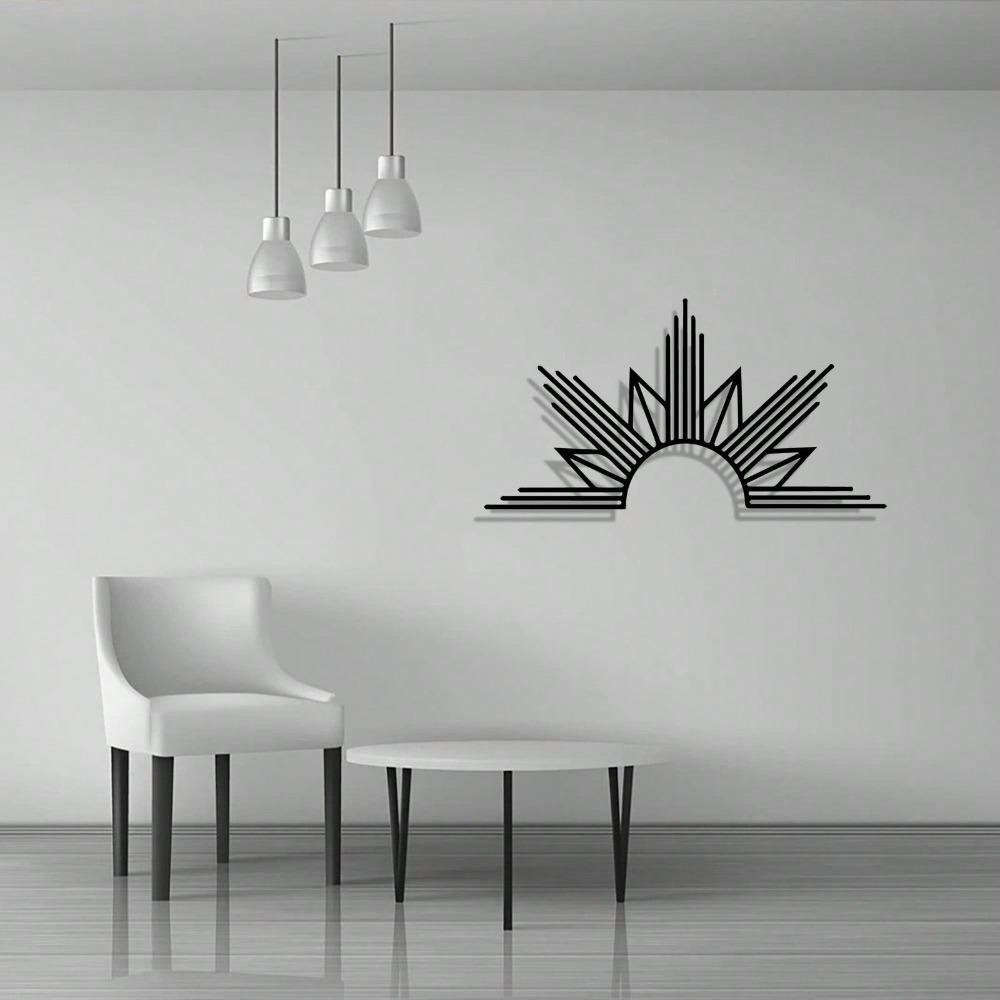 Bohemian Sun Sculpture Wall Art Rustproof Metal Wall Decor for Living Room Nature Lover Gift