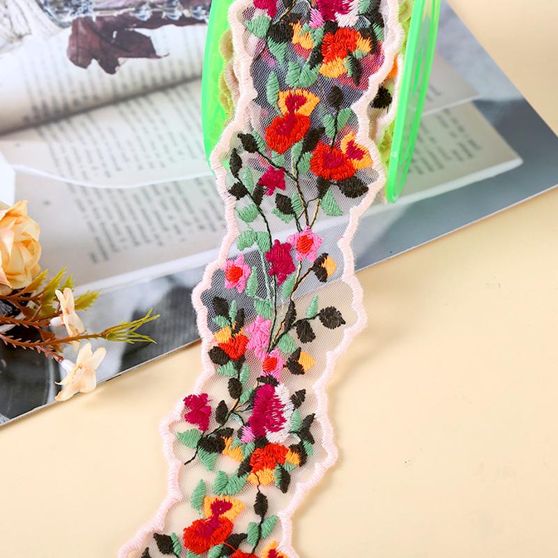 1Pc Hair Accessories Fashion Gift Wrap Rural Style Clothing Accessories Bohemia Embroidered Ribbon Handmade Materials