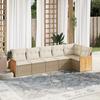 VidaXL Garden Lounge Set with Cushions 6 Pcs, Patio Sofas, Furniture Set, Outdoor Terrace Furniture, Beige 3260070
