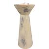 Ceramic Candlestick with Aged Effect 20x9 Cm