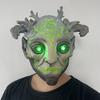 Halloween Waldgeist Elfenmaske LED Horror Kopfschmuck Realistisch Grün Elfe Alt