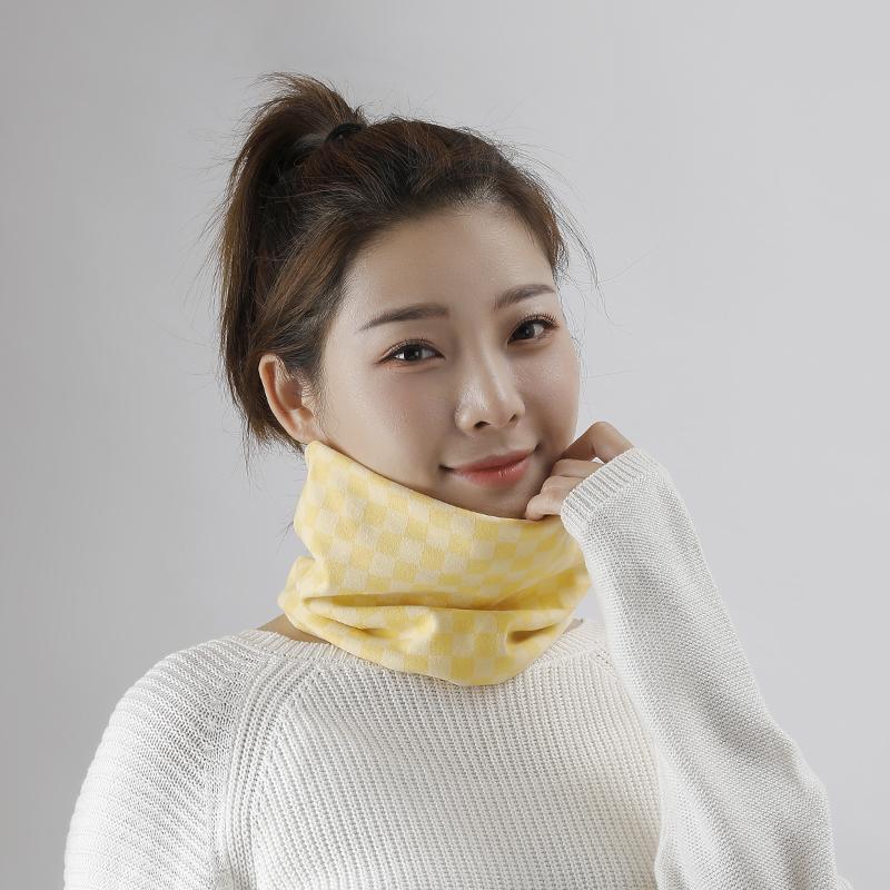 Women's Knitted Plaid Multifunctional Neck Gaiter Earloop Scarf Headband 3 in 1 Autumn Winter Warm Accessory Versatile Headwrap