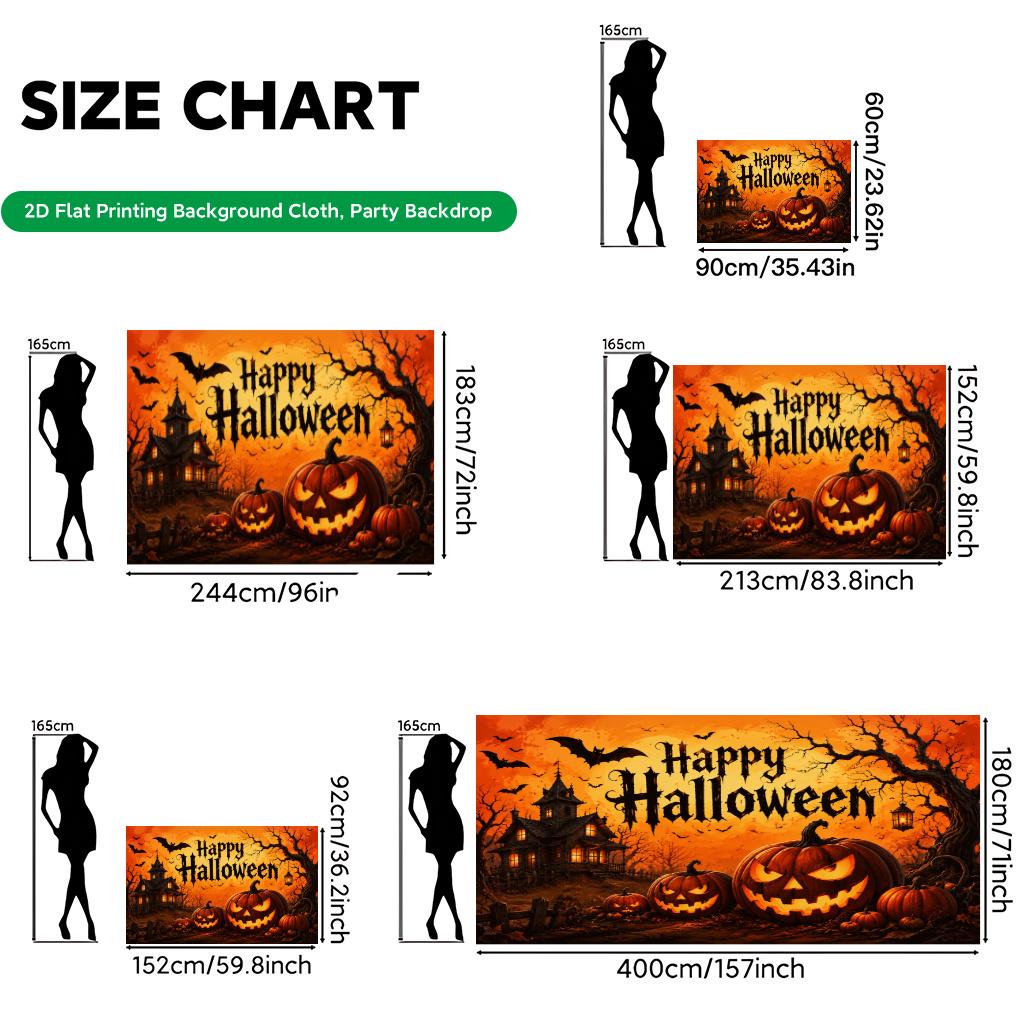 1Pcs Halloween Pumpkin Lantern Scene Decoration Background Backdrop For Photo Studio Photo Booth Party
