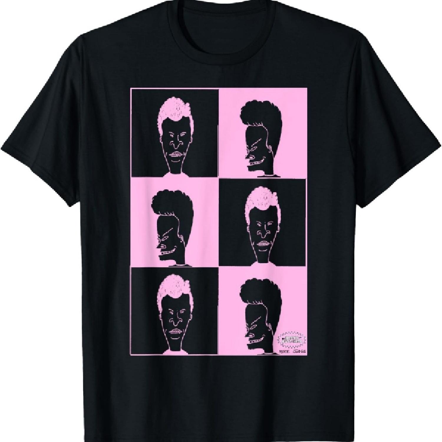 

Beavis and Butt-Head Pink Checkered Panels T-Shirt_1 S