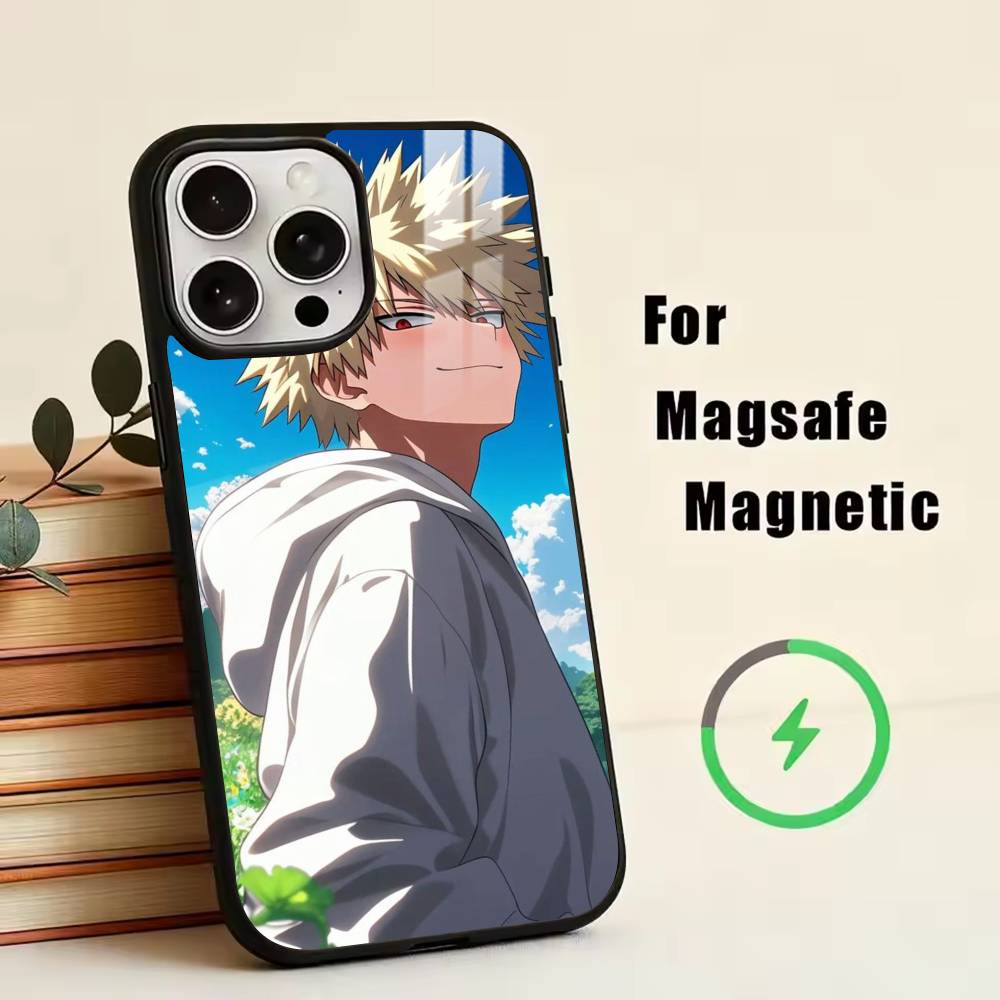 

Hero Academia KK-Katsuki Phone Case For iPhone17,16,15,14,13,12,11 Plus,Pro Magnetic with Magsafe Wireless Charging iPhone17Air