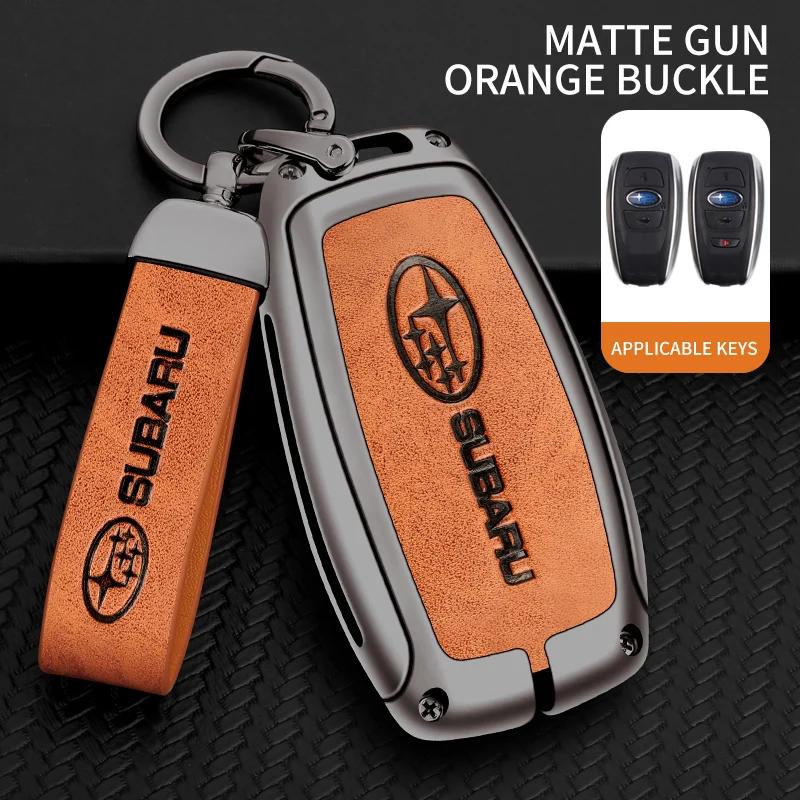 Car Zinc Alloy Key Case Bag For Subaru Brz Wrx Xv Ascent Forester Outback Impreza Legacy Car Metal Key Shell Auto Accessories Y15