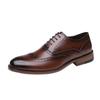 Fashion Autumn New Genuine Leather Business Dress Shoes Men Carved Brock Men's Shoes Leather Office Gentleman Oxfords Shoe