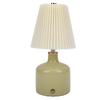Pleated Desk Lamp Rechargeable Vintage Night Light for Bedside Table Nightstand 3 Color Temperatures